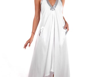 Halter Maxi Dress White