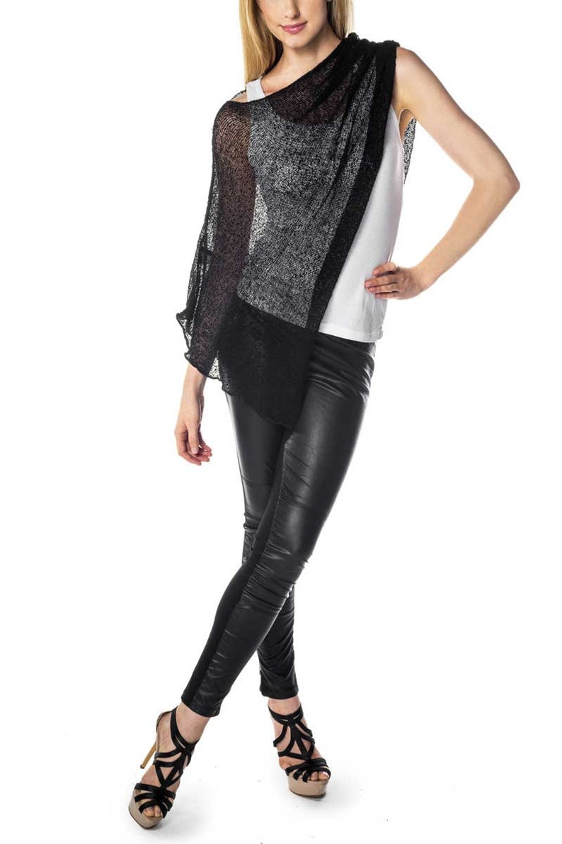 Luxury Top Black Women/'s Wrap Boho Poncho Summer Versatile Stretchable Rayon Cardigan Wrinkle Free