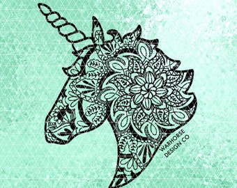 Download Unicorn mandala | Etsy