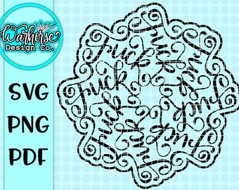 Download Cuss Word Mandala Etsy