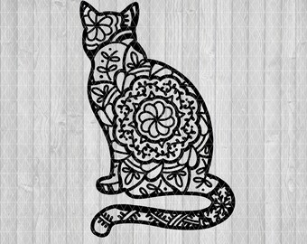 Download Cat mandala | Etsy