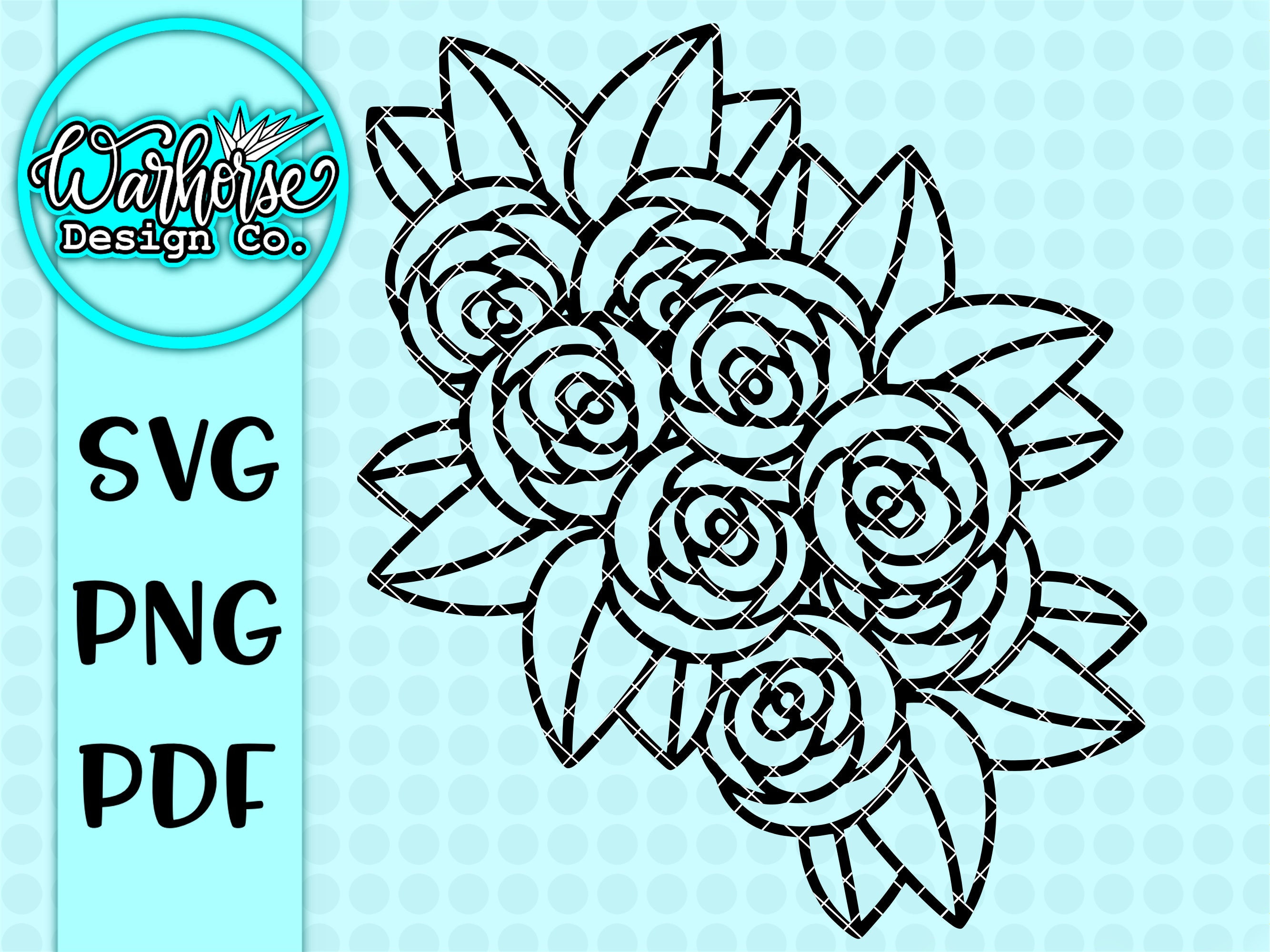 Download Rose Svg Floral Svgs Flower Svgs Roses Svg For Cricut Etsy