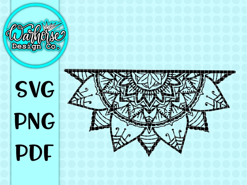 Download Half mandala SVG Mandala SVG Half circle mandala svg | Etsy