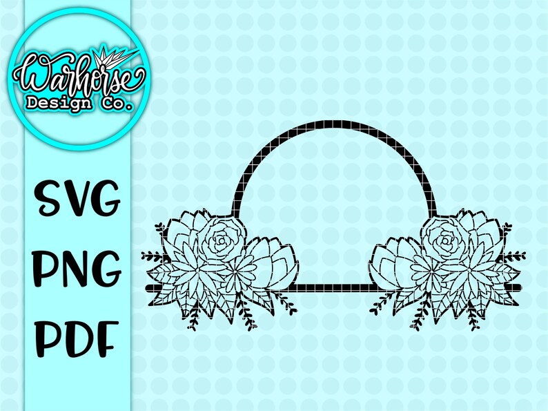 Download Floral frame SVG Monogram frame SVG Door hanger SVG Mailbox | Etsy