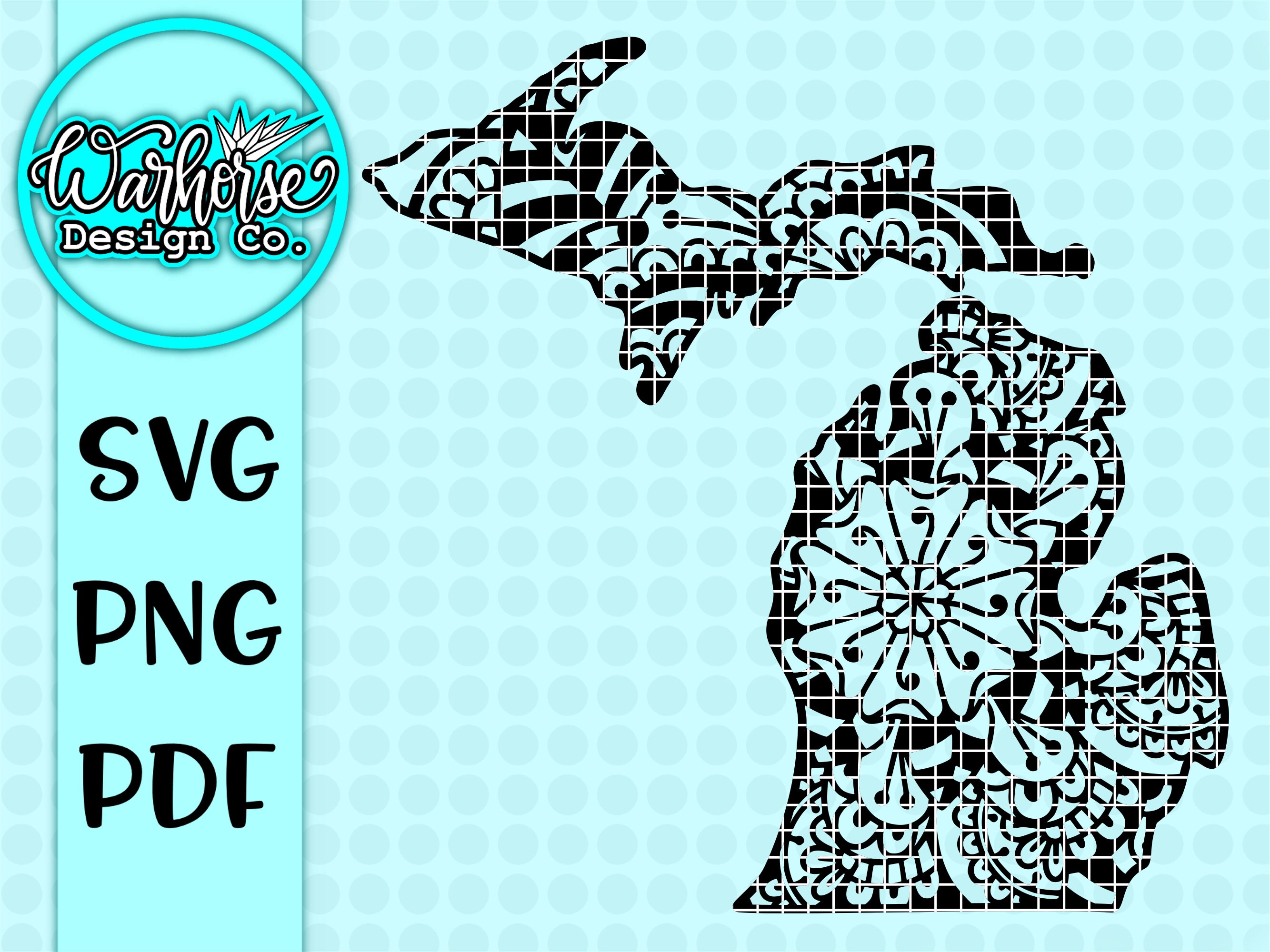 Michigan Mandala SVG Michigan SVG Michigan Art Michigan | Etsy