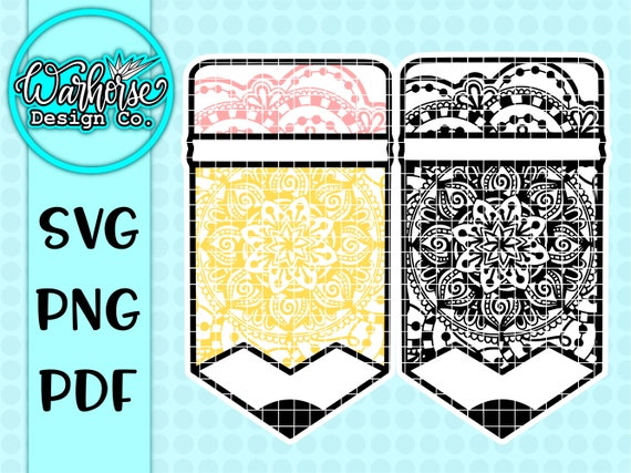 Download Pencil Mandala Svg File Back To School Svg Files 1st Day Of Etsy