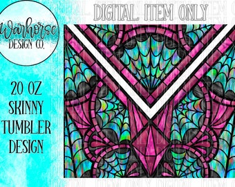 Stained Glass Spiderweb Tumbler Design, Tumbler wrap PNG, Spiderweb tumbler png, stained glass tumbler wraps, sublimation tumbler png