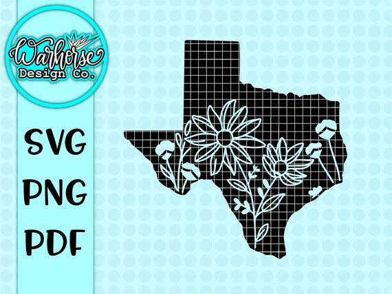 Texas Wildflower Svg Wildflower Svg Texas Svg Svg Fall Etsy