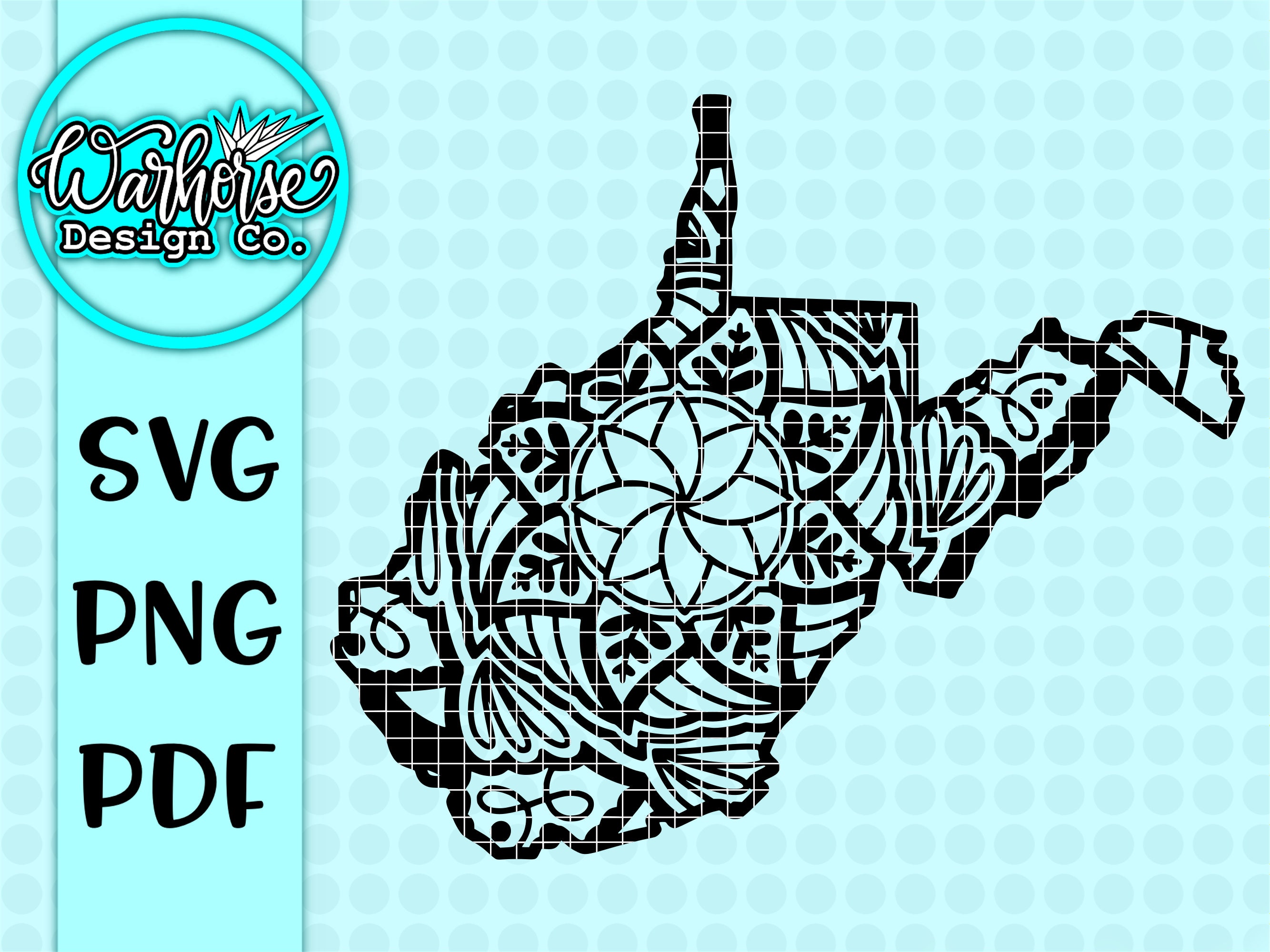 West Virginia Mandala Svg West Virginia Svgs WV Svg WV - Etsy