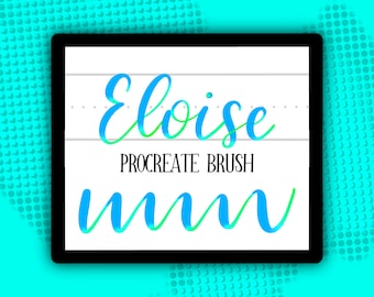 Eloise, Lettering Brush for Procreate, Procreate lettering tools, procreate brush, digital brushes, procreate lettering, ipad lettering