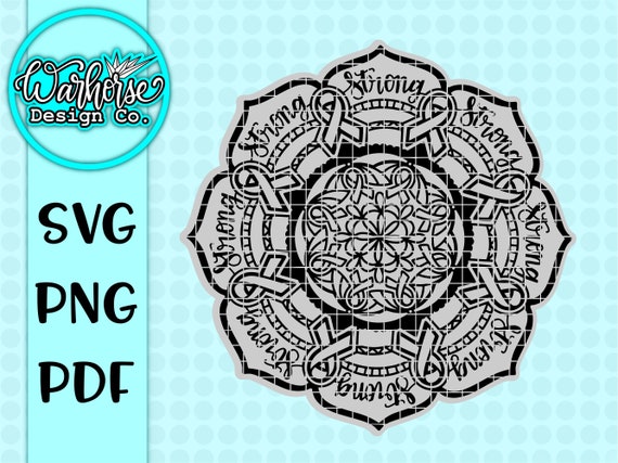 Download Awareness Mandala Svg Cancer Mandala Svg Illness Awareness Etsy