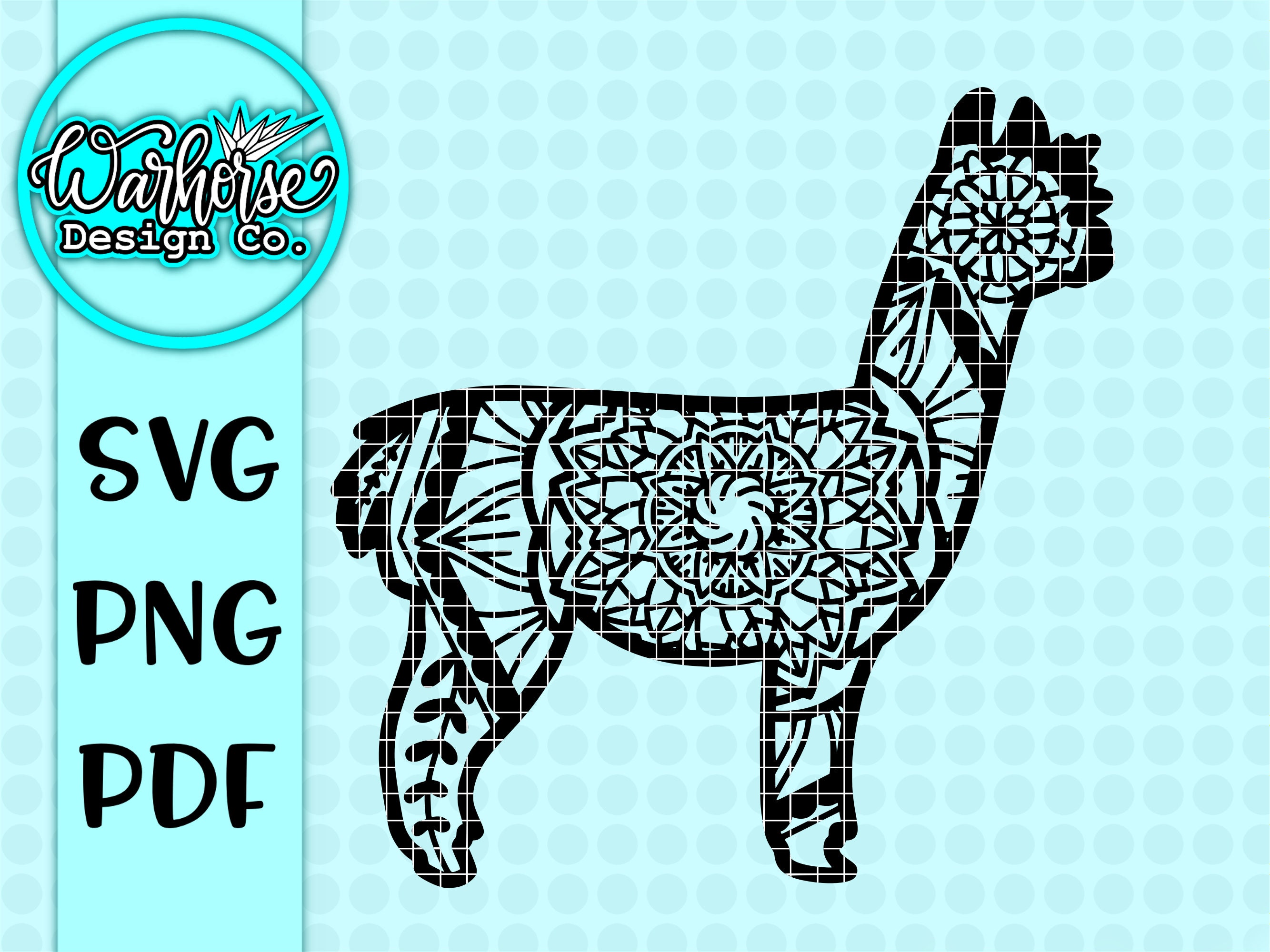 Download Llama Mandala Svg Files