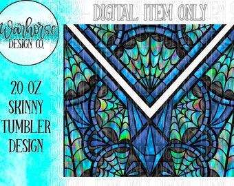 Stained Glass Spiderweb Tumbler Design, Tumbler wrap PNG, Spiderweb tumbler png, stained glass tumbler wraps, sublimation tumbler png