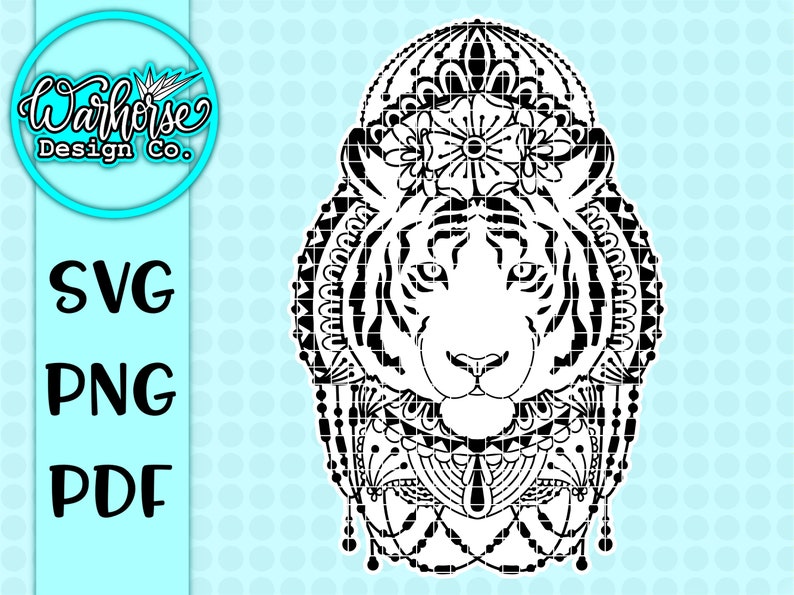 Download Tiger Mandala SVG file Tiger Mandala clip art Tiger mandala | Etsy