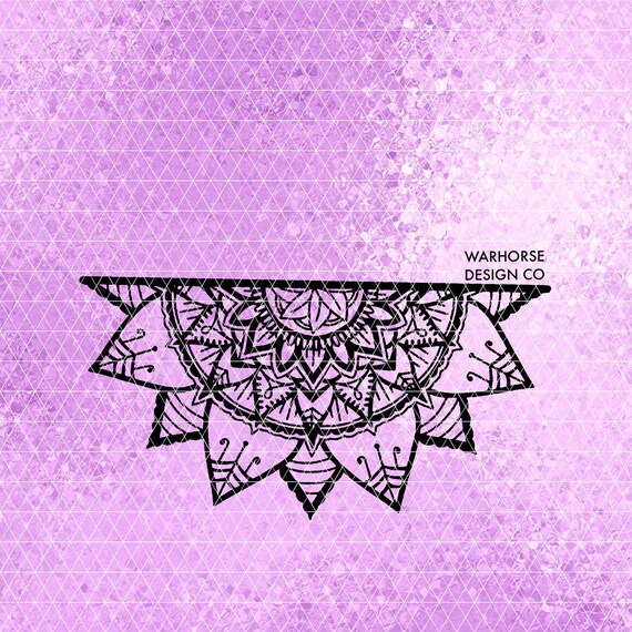 Download Half mandala SVG Mandala SVG Half circle mandala svg | Etsy