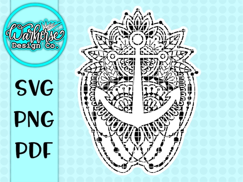 Anchor Mandala SVG Anchor Svg Mandala Svg svgsvg files for | Etsy