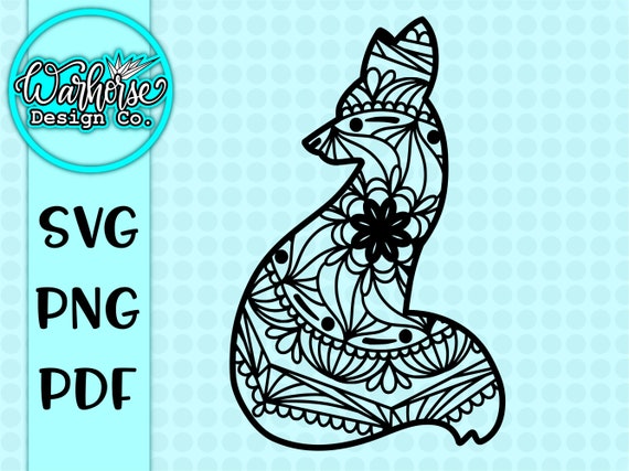 Download Fox Mandala Svg Fox Zentangle Svg Fox Svg Fox Printable Etsy