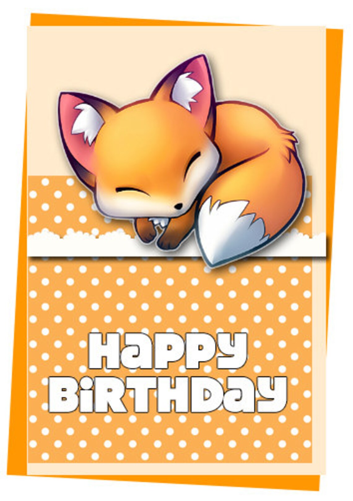 Fox Birthday cards ready to print blank inside can be | Etsy
