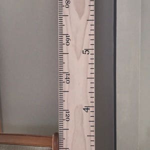 Completed custom made personalised wooden ruler height chart Metric and or imperial measurements made to order in Australia image 5