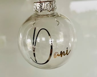 Personalised shatterproof 6cm plastic acrylic Christmas Bauble empty