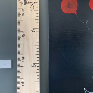 Completed custom made personalised wooden ruler height chart Metric and or imperial measurements made to order in Australia image 4