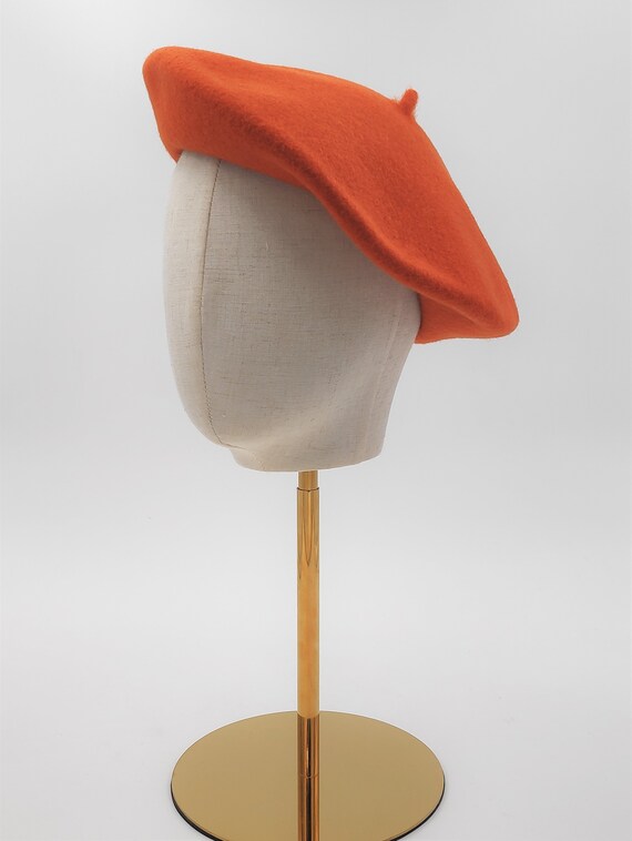 Wool Berets for Women Orange Wool Beret 