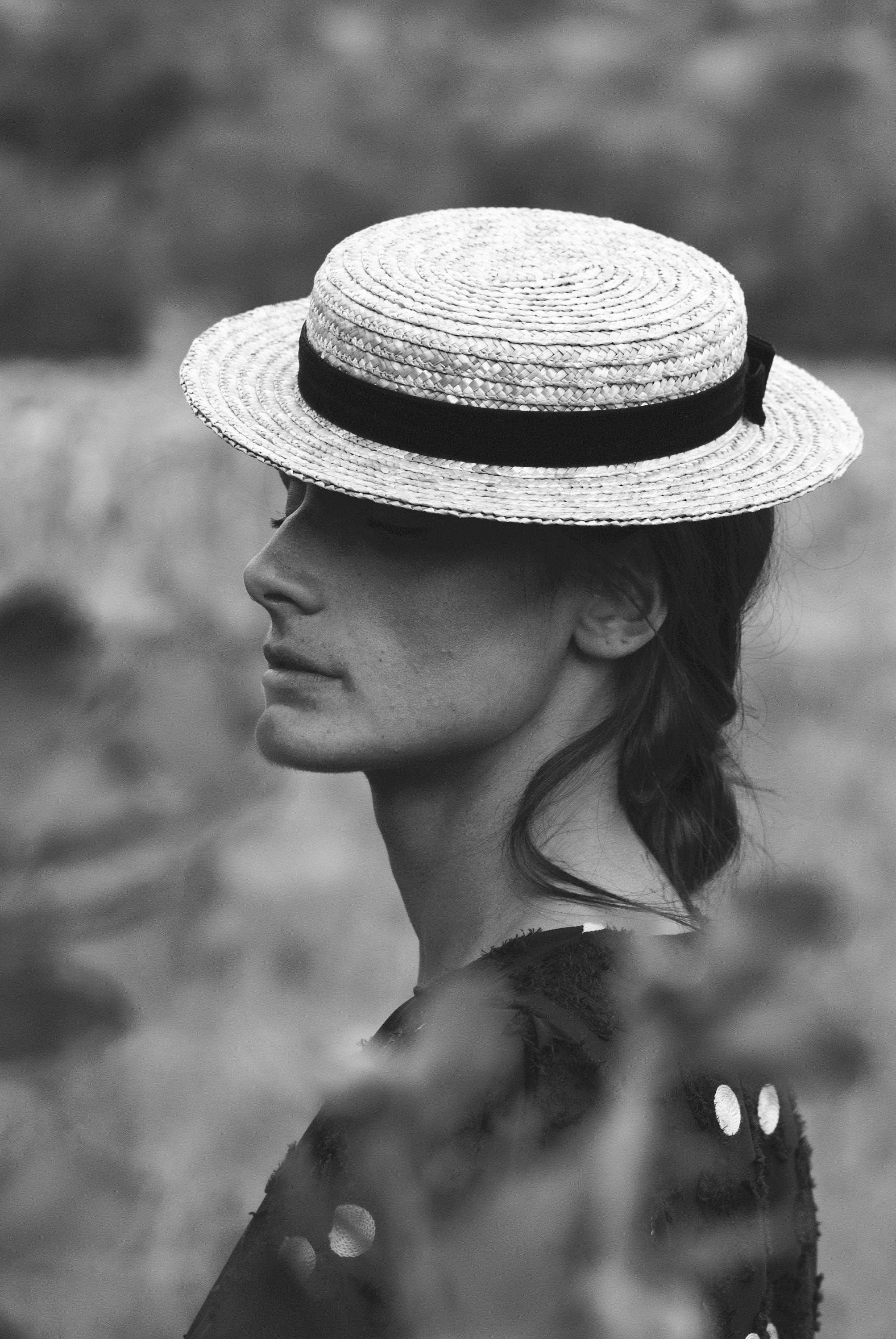 VTG Saks Fifth Ave Made in Italy Natural Straw Boater Hat 