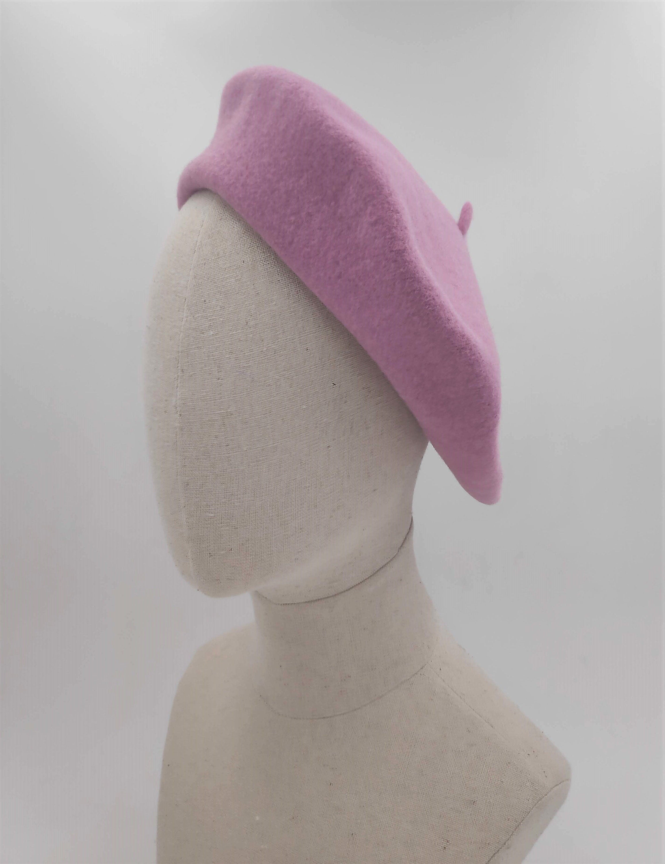 Light Pink Merino Wool Basque Beret, French Style - Etsy
