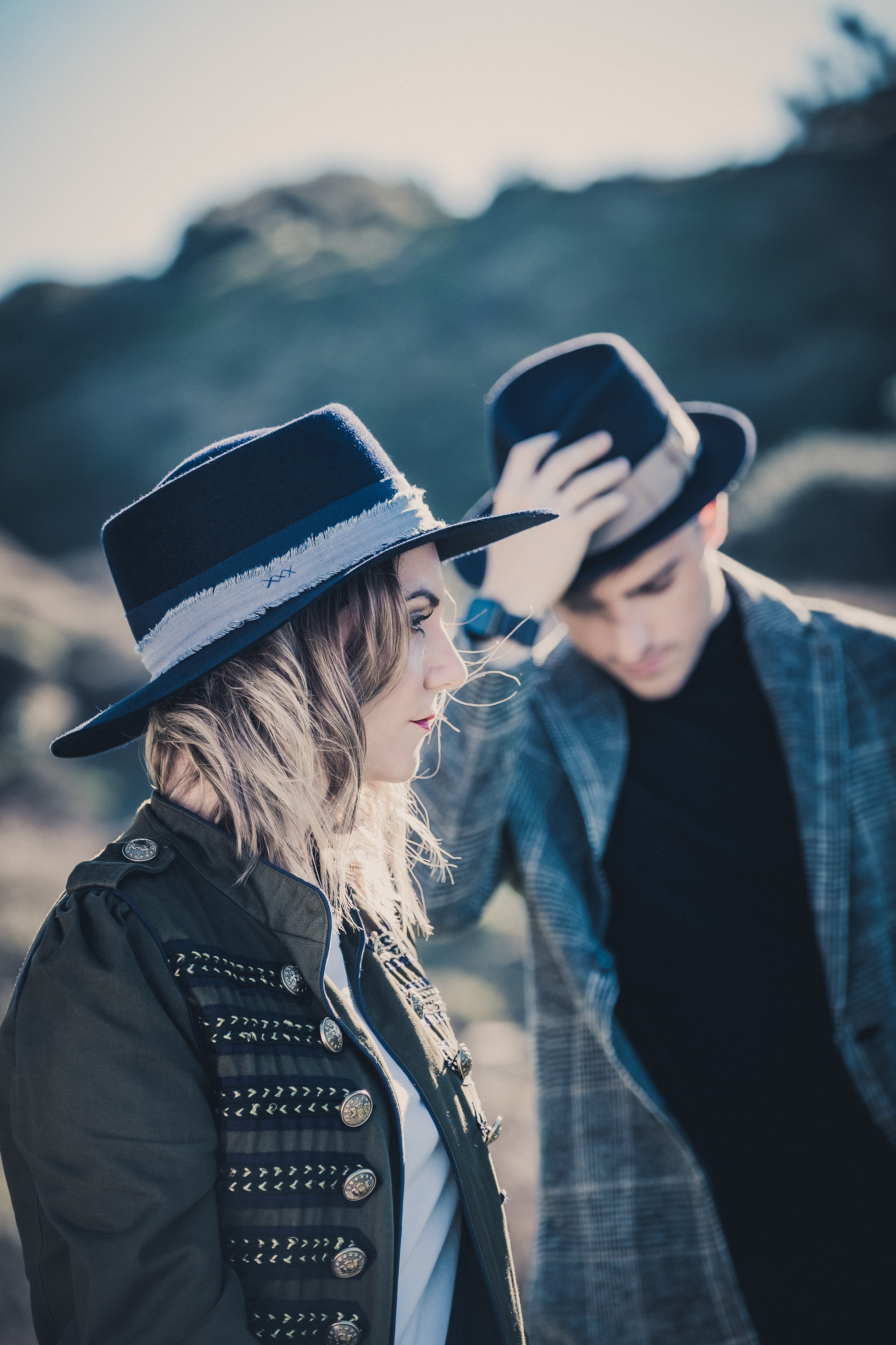 Navy Blue Fur Felt Gambler Hat, Bohemian Style - Etsy