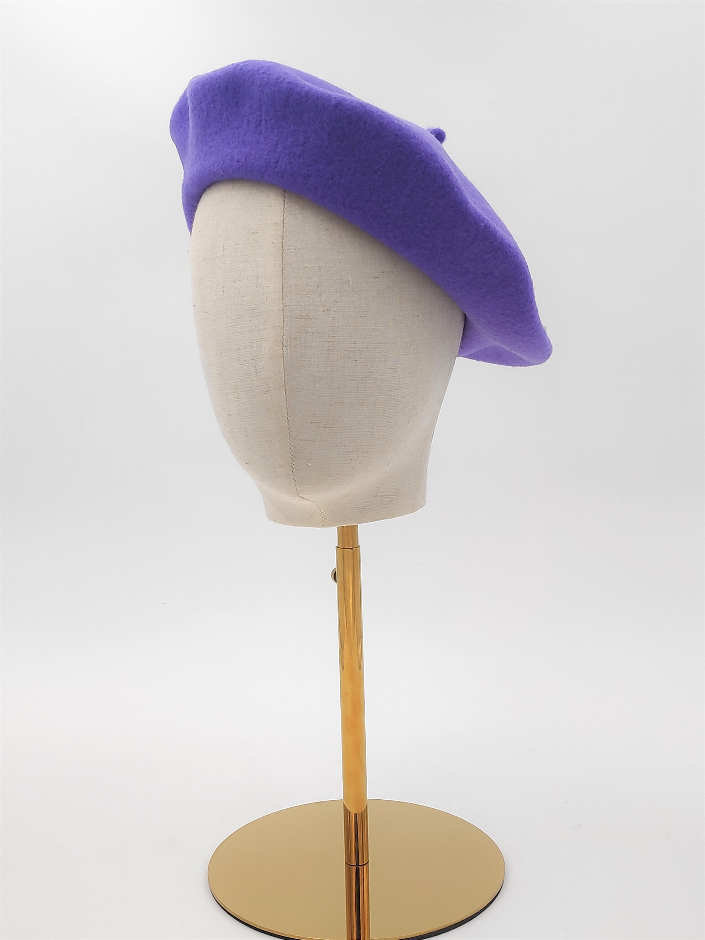 Women\'s Wool Felt Ribbon French Fashion Vintage Millinery Beret Hats Purple 1 Wool Beret Hat French Cap Winter Artist Painter One Size  main image 2