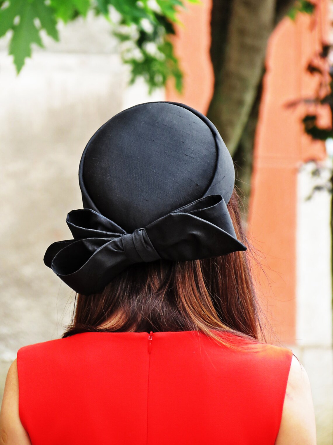 Black Pillbox Hat Silk Pillbox Hat for Her Jackie Kennedy Etsy