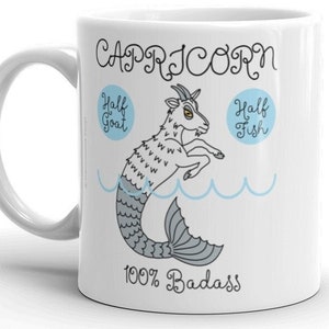 Capricorn Mug, Zodiac, Astrology, Funny, Cute, December, January, Birthday, Gift for Capricorn, Novelty Gift, Friend, Co-Worker, Unique