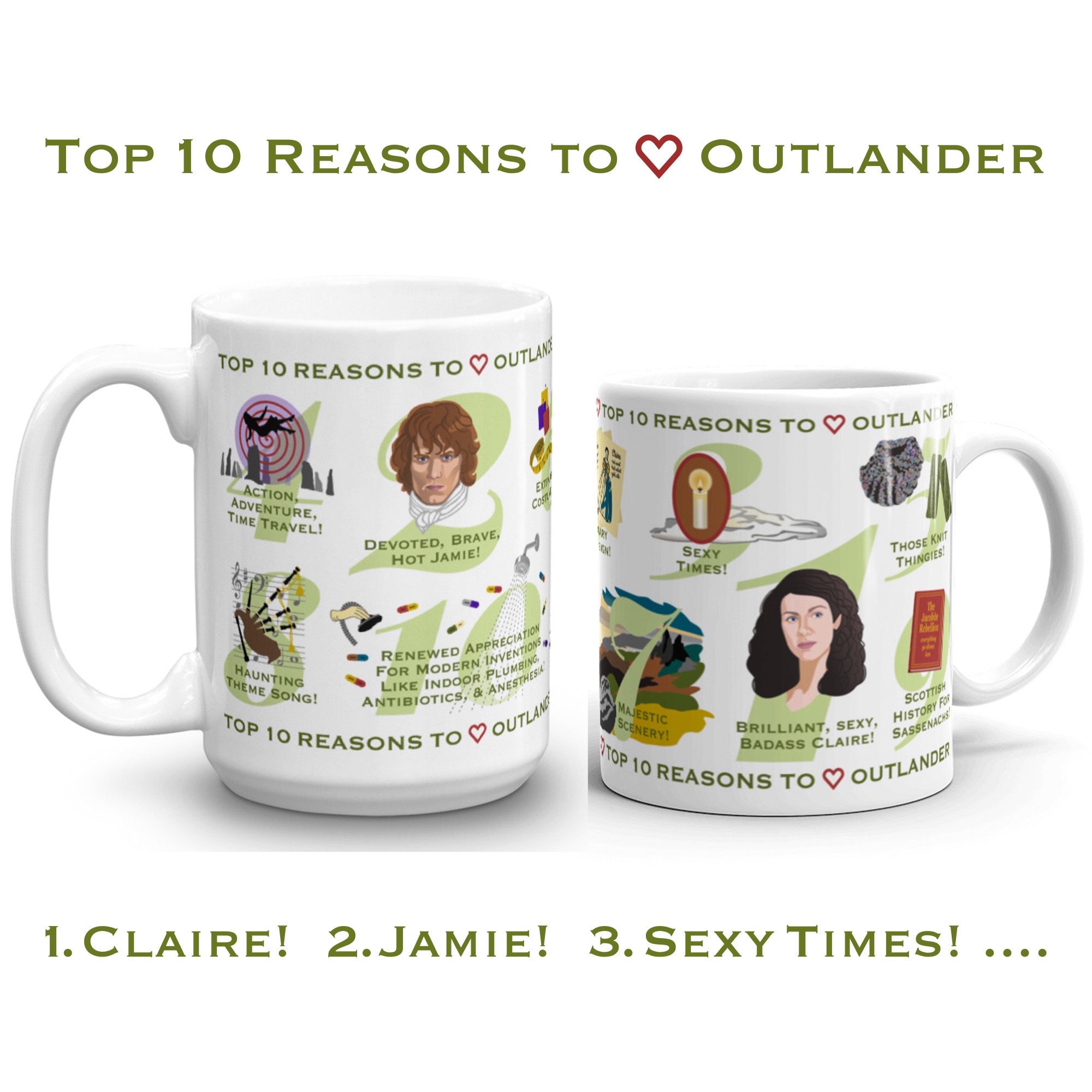 Funny Outlander Mug Top Ten List Humor Gift for Outlander - Etsy Funny Outlander Mug Top Ten List Humor Gift for Outlander - Etsy
