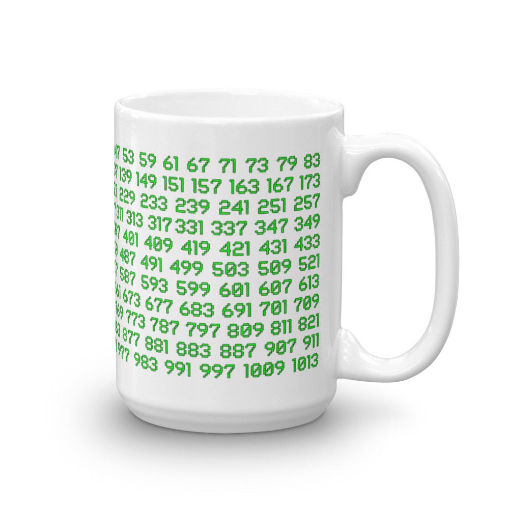 Prime Numbers Mug, Gift for Math Teacher, Gift for Mathematician, Gift ...