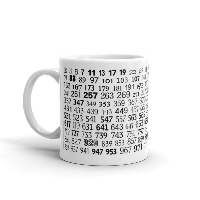 Prime Numbers Mug, Gift for Math Teacher, Gift for Mathematician ...