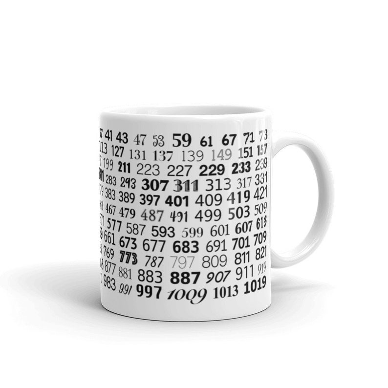 Prime Numbers Mug, Gift for Math Teacher, Gift for Mathematician ...