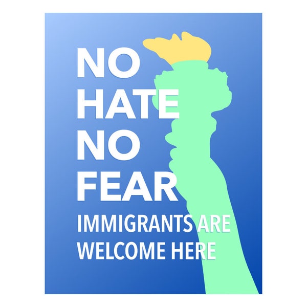 Printable Protest Sign, Immigration Reform, Statue of Liberty, DACA, Poster, Family Separation, Immigrants' Rights, Detention Centers
