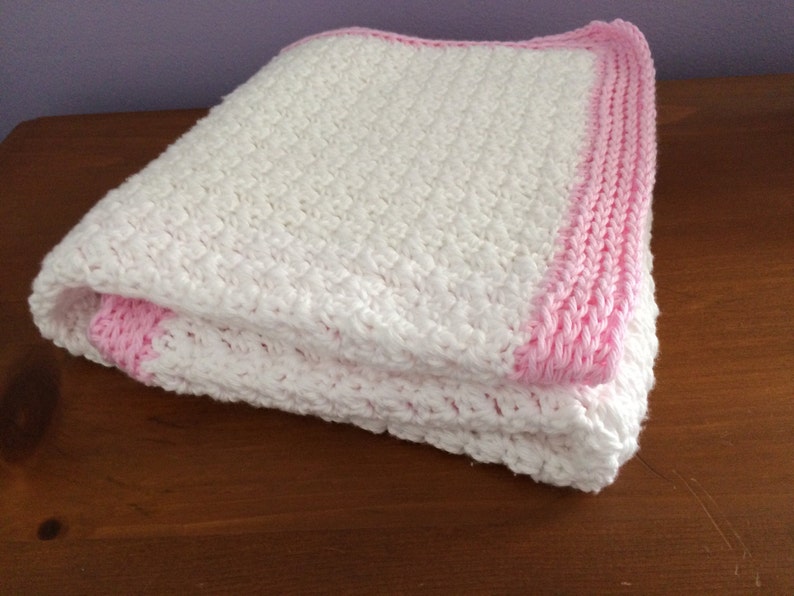 White Baby Blanket Receiving Blanket Etsy