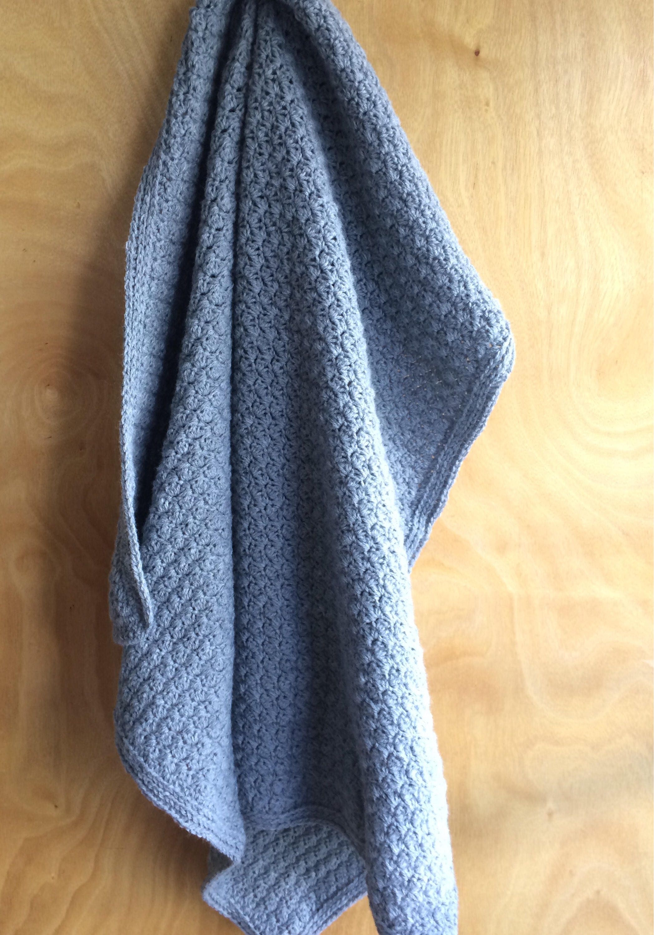 Crochet Baby Blanket Gray swaddle blanket knit swaddle Etsy