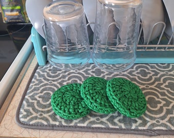 3 pack reusable, Non- scratching Dish Scrubber , eco friendly,  dishwasher safe, kitchen snd household cleaning sponge
