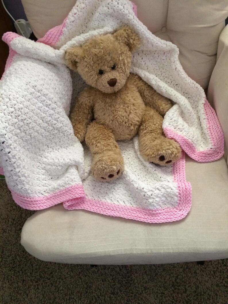 White Baby Blanket Receiving Blanket Etsy