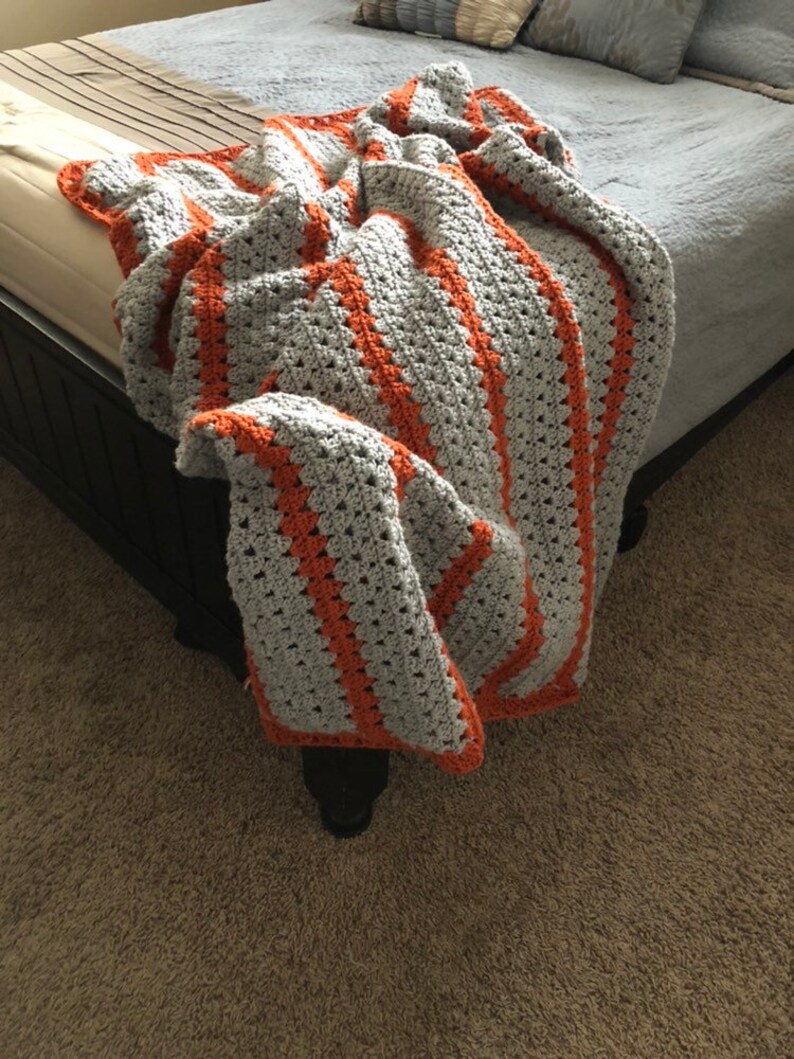 Blanket Gray Crochet Blanket Throw Blanket Crochet Throw Chunky Crochet Throw Grey Blanket Grey Throw Blanket Crochet Blankets