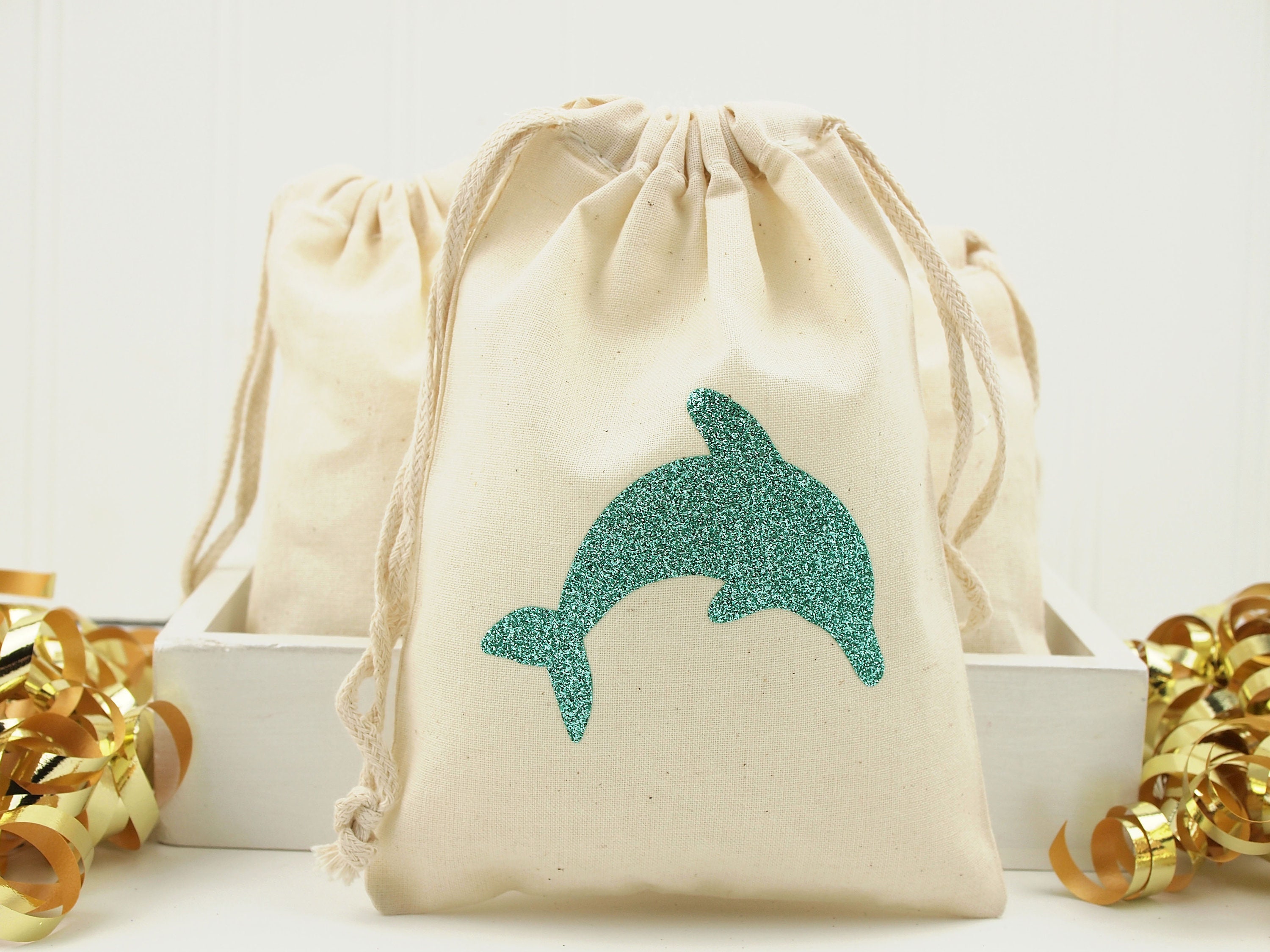 Dolphin Favor Bags Dolphin Party Favors Kids Sea Party Etsy