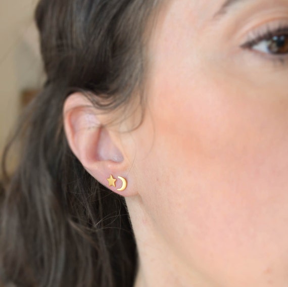 14K Gold Evil Eye Diamond Earrings (for second hole only) – PMT