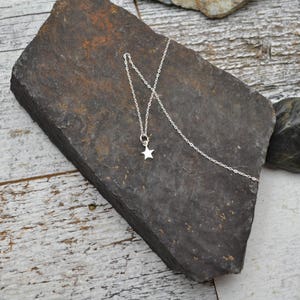 Sterling Silver, Dainty Star Necklace, Silver Star, Reach for the Stars, Shooting Star Necklace, Simple Tiny Star Jewelry image 3