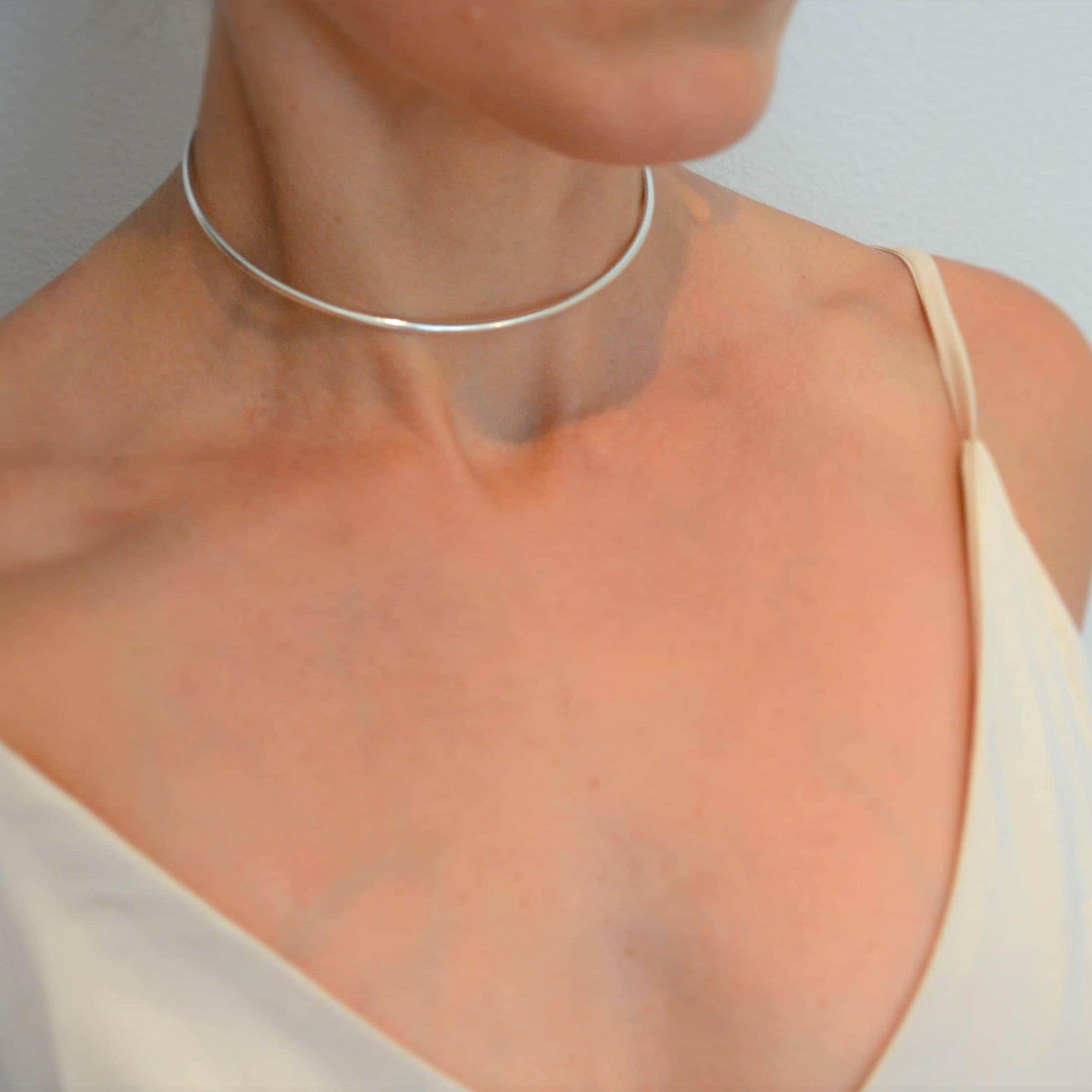 Solid Sterling Silver Neck Cuff, Sterling Silver Neck Collar Solid Sterling Silver Neck Cuff, Sterling Silver Neck Collar