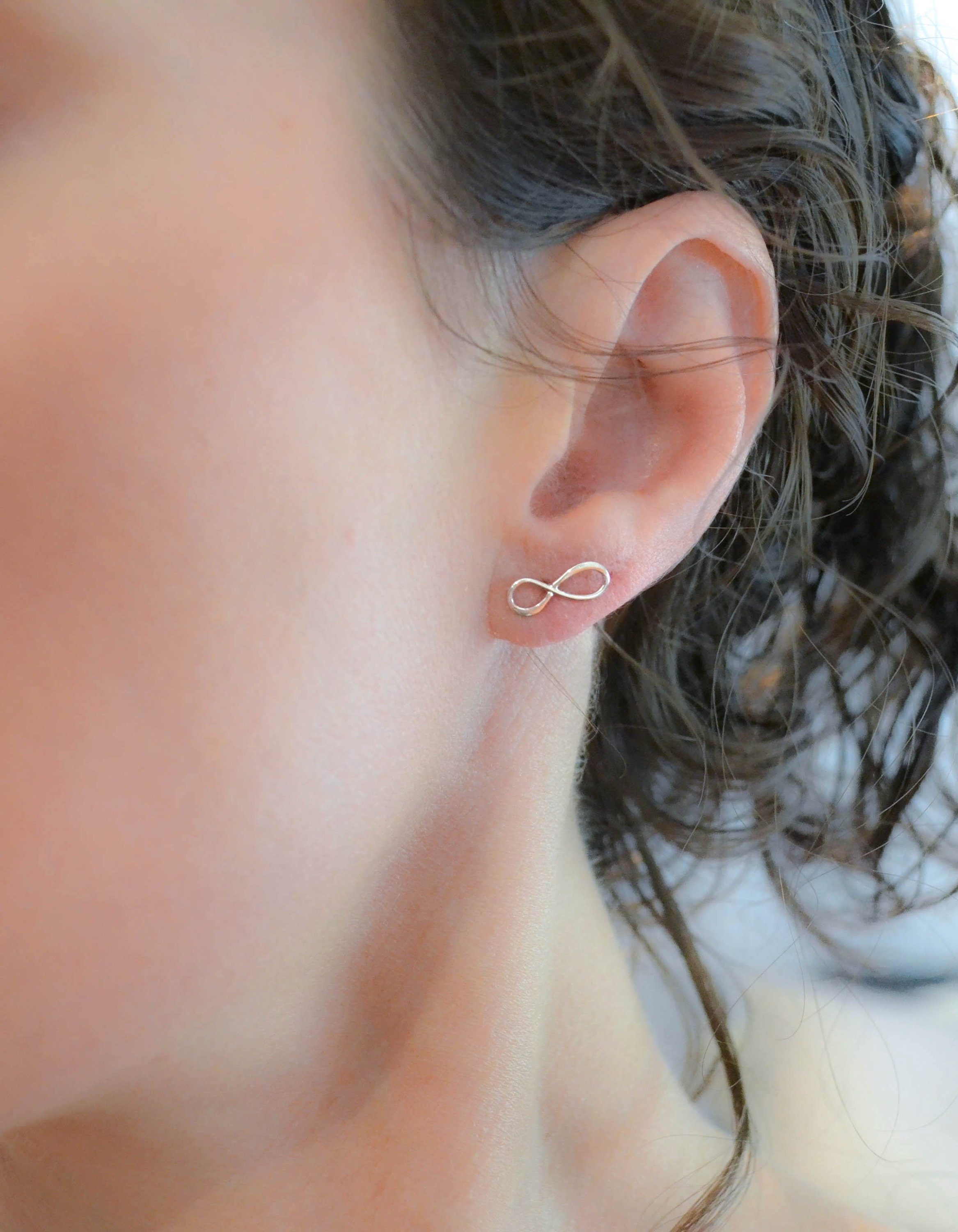 Sarah Stainless Steel Classic Love Infinity Symbol Stud Earring for Men   Amazonin Jewellery