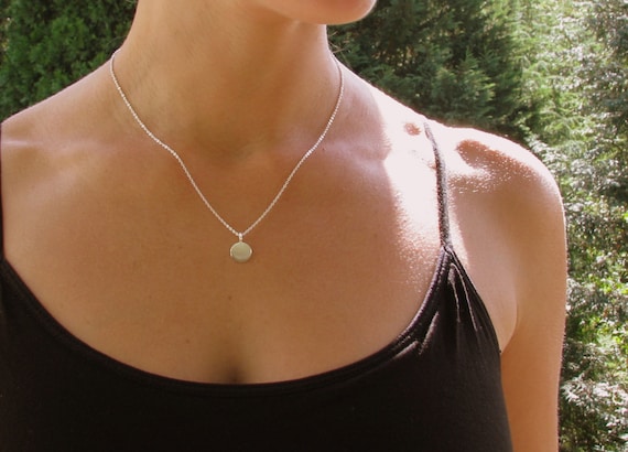 Tiny Dot Sterling Silver Necklace Small 