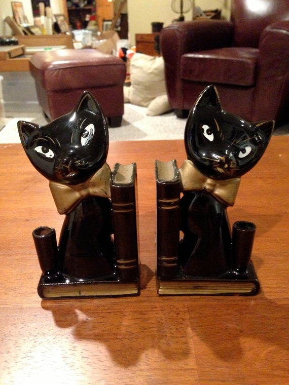 cat bookends cat bookends