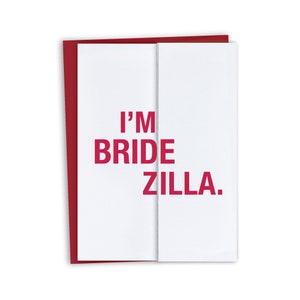 Bridezilla Funny Will You Be My Bridesmaid Card / Customized Bridesmaid Card / Will You Be My Maid of Honor Card - Funny Card
